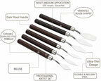 7 PCS Palette Knife Set, Flexible Steel Spatulas - Image 2