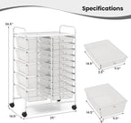 BECOMFORT 15-Drawer Rolling Cart - Image 3