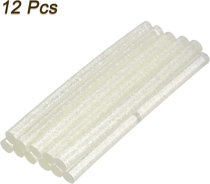 uxcell Mini Hot Glue Sticks for Glue Gun 7mm x 100mm Glitter Transparent White - Image 3