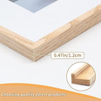 11x14 Picture Frame, Solid Oak Wood Frame 8x10 - Image 5