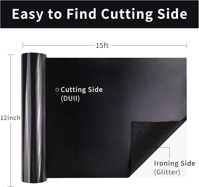 Glitter HTV Heat Transfer Vinyl, Sparkle HTV Compatible - Image 2
