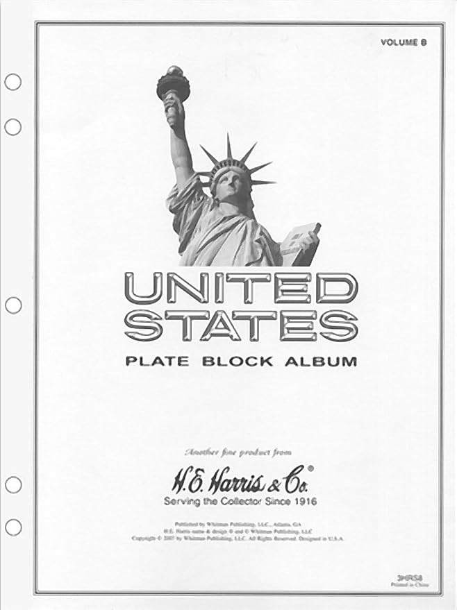 H.E. Harris & Co. USA Liberty Postage Stamp Plate Block Album by Unknown