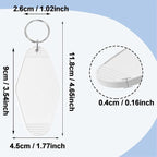 8PCS Motel Keychain Blank Hotel Key Tags Holder - Image 2