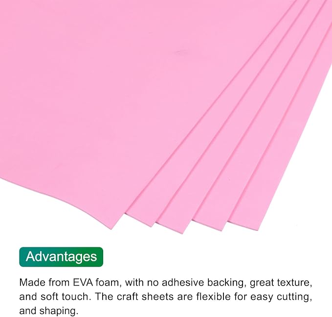 MECCANIXITY EVA Foam Sheets Pink 35.4 Inch x 19.7 Inch 2mm Thick Crafts Foam - Image 4
