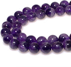 MJDCB Natural Dreamy Amethyst Beads Round Stone Beads DIY Loose Beads by MJDCB