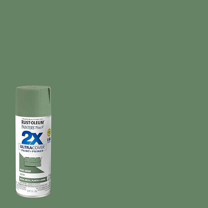 Rust-Oleum 249071 Painter's Touch 2X Ultra Cover, 12 Oz, Satin Moss Green - Image 2