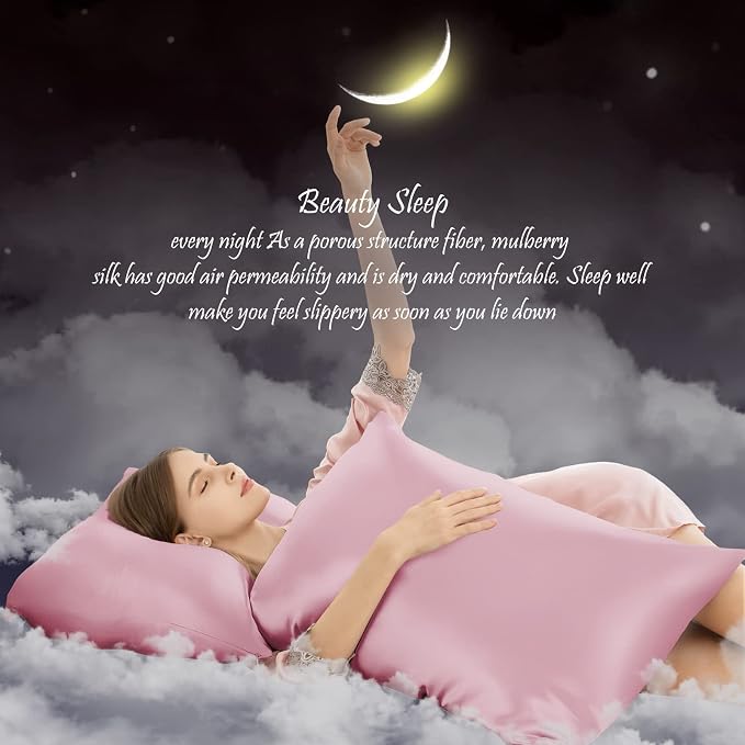 Silk Pillow Cases for Hair and Skin Mulberry Silk Pillowcase Soft Breathable - Image 7