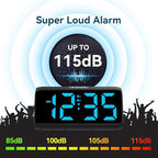 Netzu Digital Alarm Clocks for Bedrooms, Loud Alarm Clock - Image 4