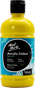 Mont Marte Signature Mid Yellow Acrylic Paint, Semi-Matte Finish, Suitable by MontMarte