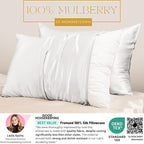 PROMEED 100% Mulberry Silk Pillowcase King Size White, Grade 6a+ 23 Momme Silk - Image 2