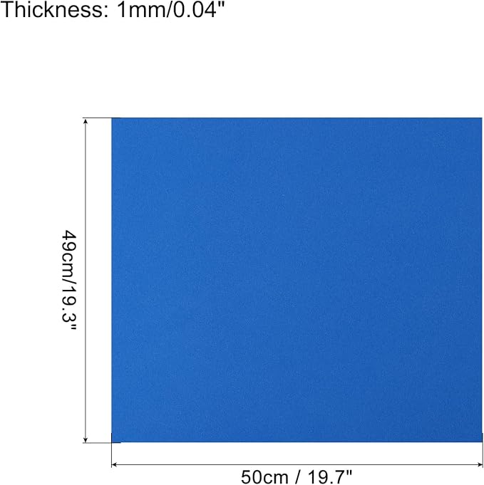 MECCANIXITY EVA Foam Sheets Sky Blue 19.7 Inch x 19.3 Inch 1mm Thick Crafts - Image 2