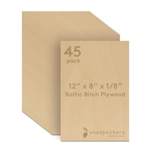 Baltic Birch Plywood, 3 mm 1/8 Craft Wood, B/BB Grade Baltic Birch Sheets by Woodpeckers