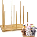 Wooden Puppet Stand, Education Wooden Puppet Tree Store and Display Doll Holder by Ouvibor