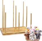 Wooden Puppet Stand, Education Wooden Puppet Tree Store and Display Doll Holder by Ouvibor