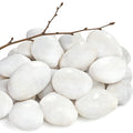 10 lb Natural Polished White Pebbles, 2-3 Inch Decorative White Rocks by RUOJAS