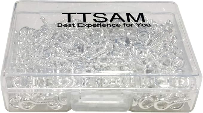 300PCS Mini Screw Eye Pin Pegs, 10 x 5mm Hooks, Self-Tapping Screws - Image 4