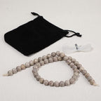 8mm Matte Flowery Cowry Fossil Bead, 15-Inch Matte Round Loose Stone Beads - Image 8