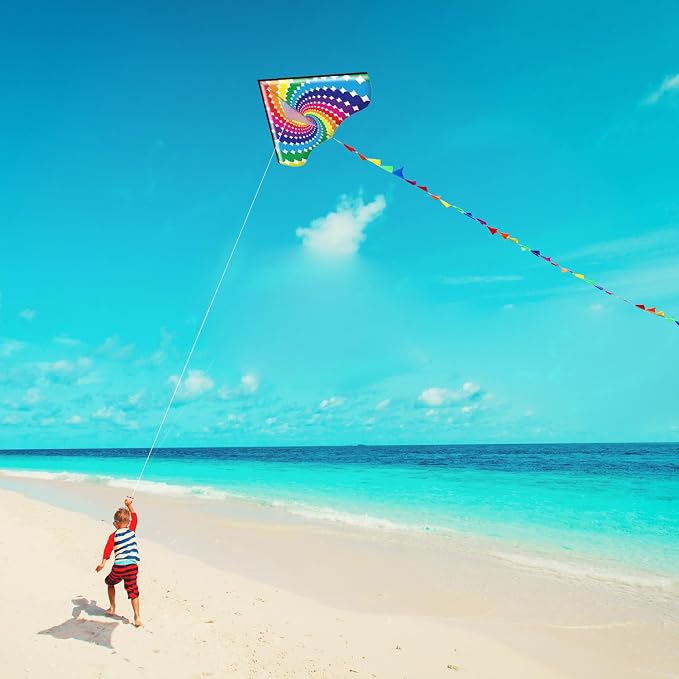 HONBO Large Delta Kite for Kids & Adults, Extremely Easy to Fly Kite for Beach - Image 4