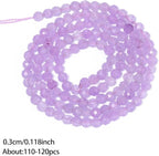 3mm 120pcs Light Amethyst Tiny Gemstone Beads - Image 3