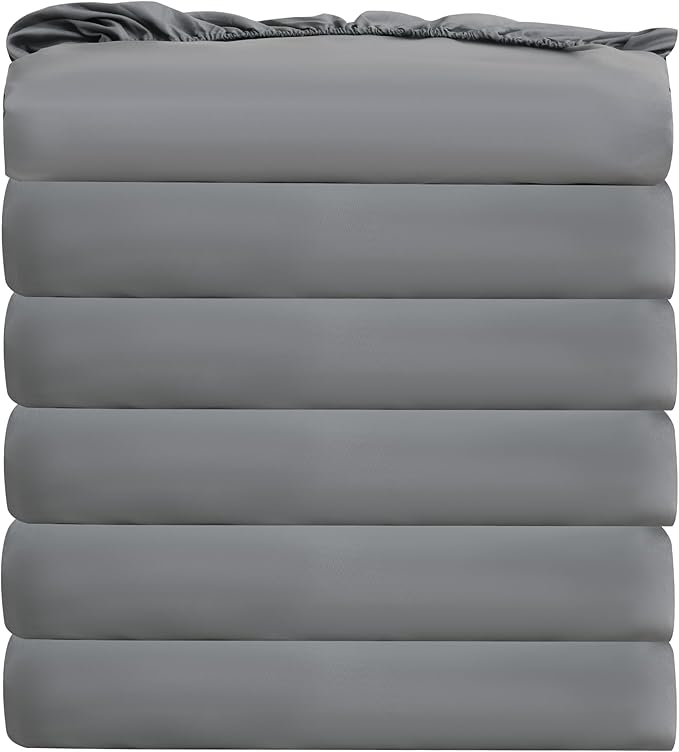 Bulk Full Fitted Sheet Only Deep Pocket 6 Pack, Quick Sort Bottom Bed Sheets by Culve