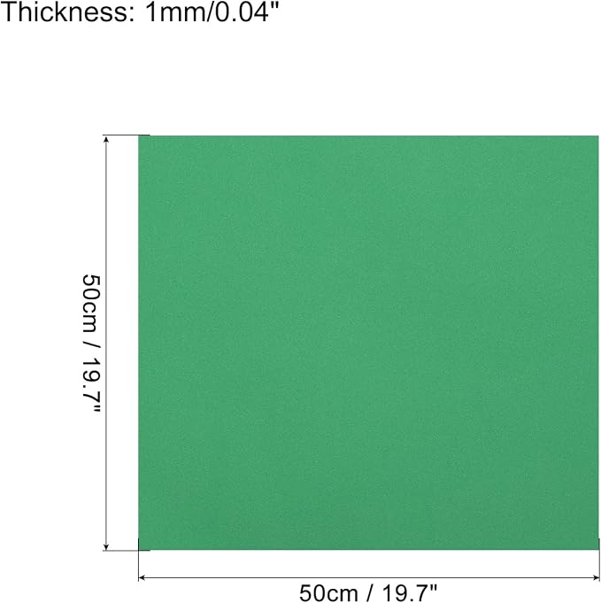MECCANIXITY EVA Foam Sheets Light Green 19.7 Inch x 19.7 Inch 1mm Thick Crafts - Image 2