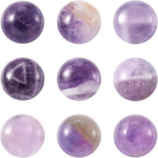 FASHEWELRY 50Pcs Natural Amethyst Cabochons Flat Back Gemstone Cabochons 12mm by FASHEWELRY
