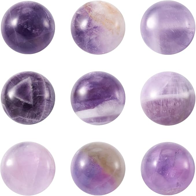 FASHEWELRY 50Pcs Natural Amethyst Cabochons Flat Back Gemstone Cabochons 12mm by FASHEWELRY