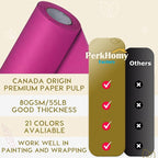 PerkHomy Rose Red Kraft Paper Roll 48" x 1 - Image 3