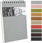 8.3x5.8 Sketch Book, Top Spiral Bound Sketch Pad, 60sheets 92lb/150gsm Nature by E-WEICHEN
