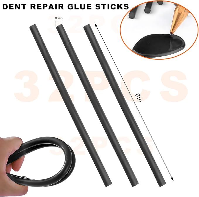 32PCS Dent Repair Glue Sticks, 0.43" Dia×8" Long PDR Glues Paintless Auto Body - Image 2