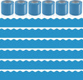 6 Rolls 196.8 Ft Bulletin Board Borders by Bermoge