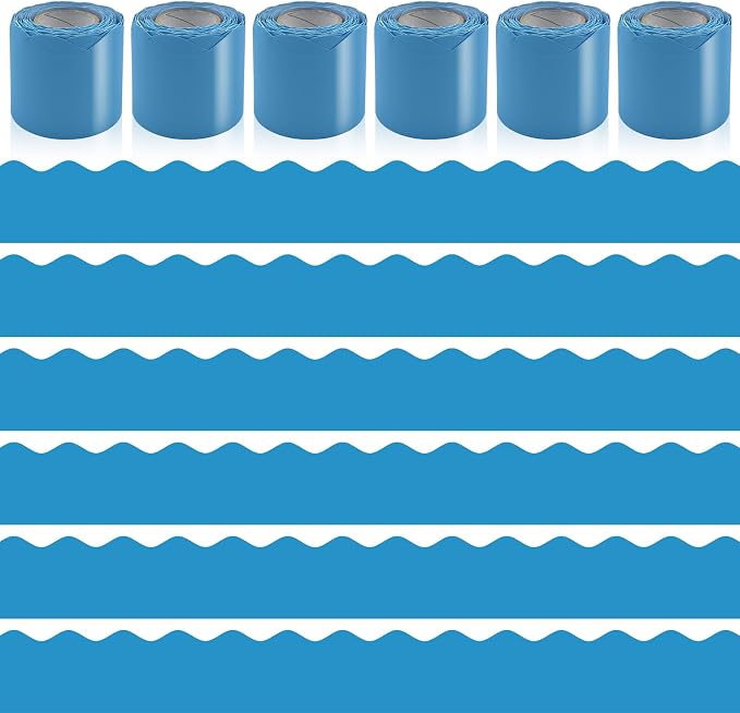 6 Rolls 196.8 Ft Bulletin Board Borders by Bermoge