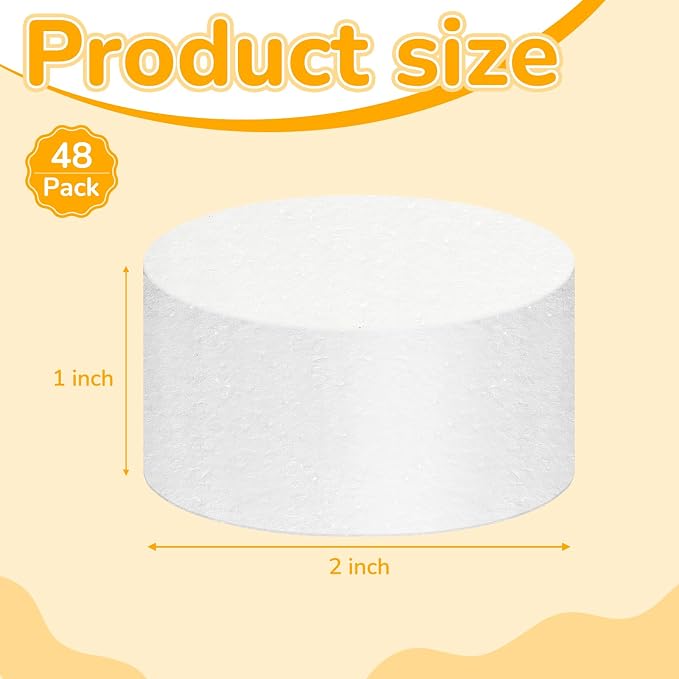 Henoyso 48 Pcs 2 Inch Foam Circles - Image 2