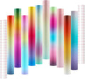HTVRONT Gradient Permanent Vinyl 10 Sheets 12"x10" Rainbow Adhesive Vinyl | by HTVRONT
