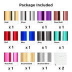 11 Sheets 12"x10" Multicolored Chrome Mirror Permanent Vinyl - Image 2