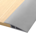 Vinyl Door Threshold Flooring Transition Strip Self Adhesive Carpet Edging Strip for Laminate Doorway Edge Threshold from 3/5" to 4/5" (Gray, 6.6 Ft)