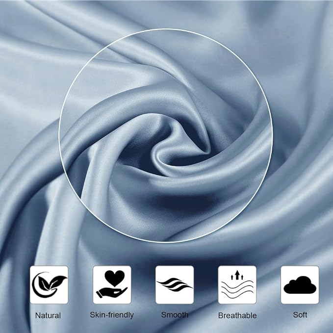 Ravmix Silk Pillow Cases with Zipper, 21momme Mulberry Silk Pillowcase - Image 7