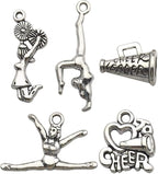 50 PCS Cheerleader Charms Collection, Cheer and School Spirit Gymnastics Girl by Youdiyla
