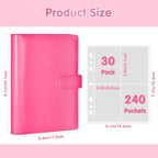 A5 Kpop Photocard Binder, PU Leather 6-Ring Album - Image 4