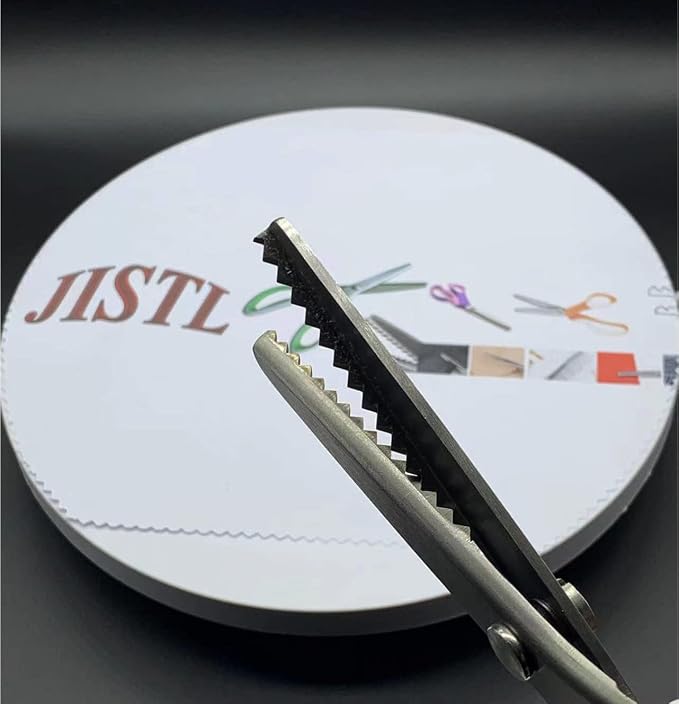 JISTL Green Pinking Shears Comfort Grips Crafts Zig Zag Cut Sewing Scissors - Image 6