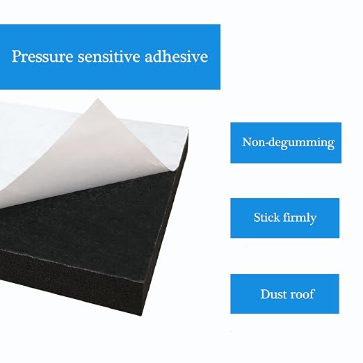 8 Pcs Foam Padding Sheet with Adhesive 4"x4"x1/2" Neoprene Anti Vibration | - Image 4