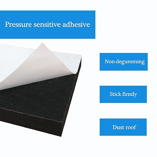 4 Pcs Foam Padding Sheet with Adhesive 6"x6"x1/2" Neoprene | Neoprene Rubber - Image 4