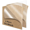 Acrylic Sheet 24 x 36 1/8 inch Thick Lesnlok 2 Pack 3mm Clear Plexiglass Sheet by Lesnlok