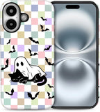 Case for iPhone 16, Scratch Resistant Hybrid Double Layer Hard Shell，Ghost by Toulas