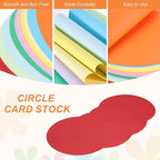 MECCANIXITY 24 Pcs Circle Card Stock, 5.9 Inch Round Cutouts Paper Thick - Image 3