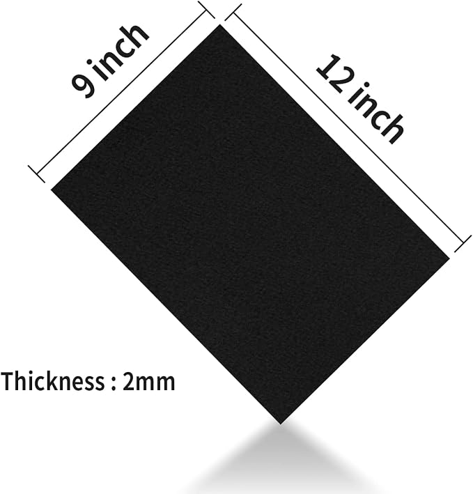 9 x 12 Inch Black Foam Sheets Crafts, 2mm Thick. 25 Pack Premium Black Foam - Image 2