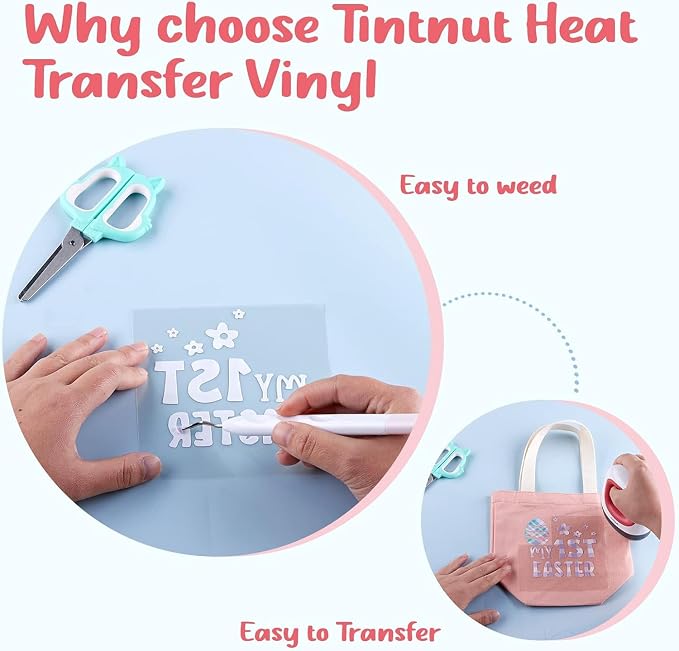 Tintnut Plaid Heat Transfer Vinyl, 10 Sheets 12"x10" Iron on Vinyl | Colorful - Image 3