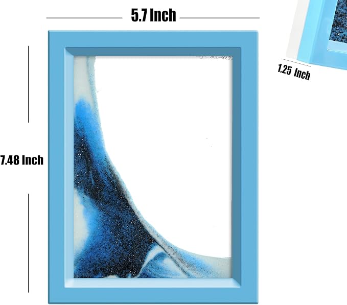 Moving Sand Art Liquid Motion Bubbler Flowing Sand Art Picture Desktop Sensory - Image 4