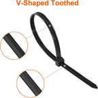 Zip Ties Heavy Duty 12 inch，V-Shaped Toothed Double Sided - Image 2