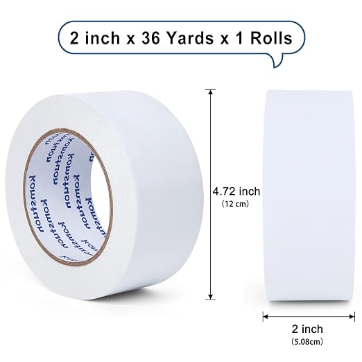 Double Sided Tape 2 Inch x 36 Yards, 1 Rolls Double-Sided Adhesive Tape - Image 2